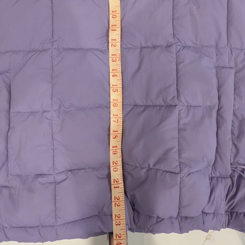 Halfdays Nellie Packable Puffer Lilac Purple Lightweight Oversize Crop Jacket XL - Picture 3 of 16